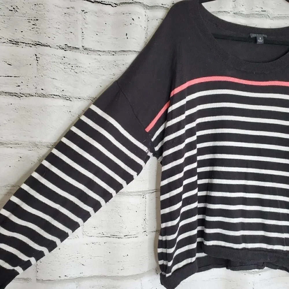 Torrid striped black sweater size 2 XXL cotton